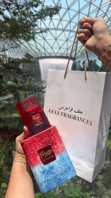 Riiffs Freeze in Flames bottle and box beside a Gulf Fragrances bag at Jewel